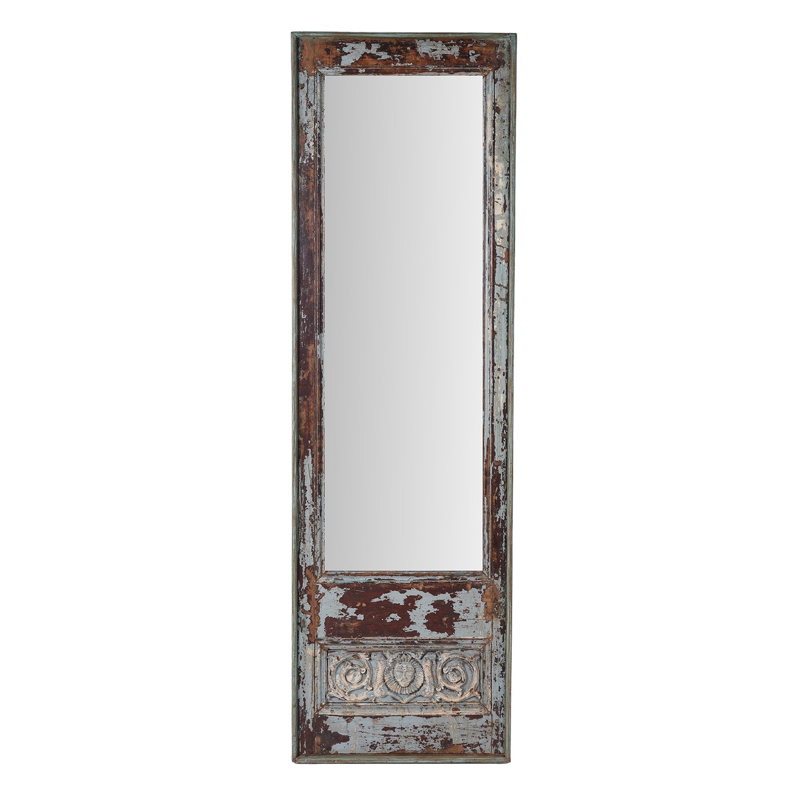 Painted Long Mirror From Gujarat - 19th Century - Image 1