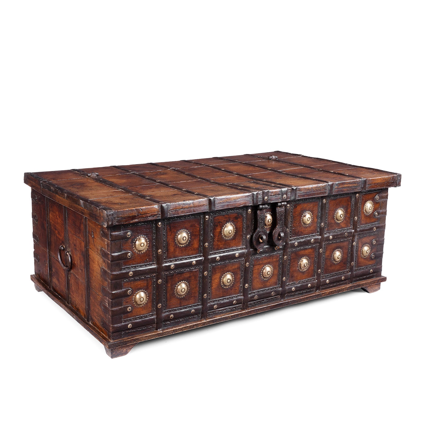 Iron Bound Coffee Table Chest From Gujarat - 19th Century - Image 1