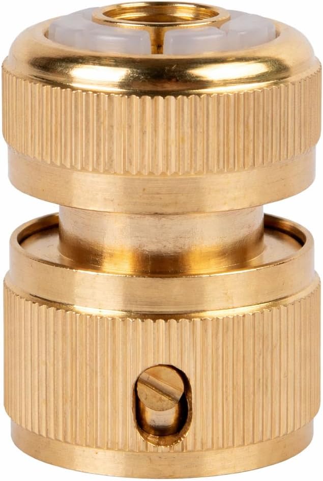 1_2_inch_brass_hose_end_connector_for_garden_hoses 1/2 Inch Brass Hose End Connector - Image 1