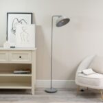 Grey Dome Shape Shade Floor Lamp