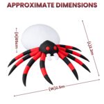 8ft Giant LED Inflatable Halloween Spider Decoration - Image 3