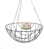 16" Green Metal Garden Indoor Outdoor Hanging Baskets - Image 2