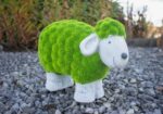 Stone & Grass Effect Sheep Garden Ornament Resin Statue 35cm - Image 3