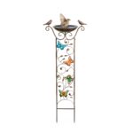Bronze Effect Butterfly Garden Bird Bath and Bird Feeder - Image 2