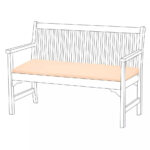 Cream Waterproof Garden Bench Cushion Outdoor Seat Pad 108cm - Image 4