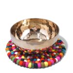 Singing Bowl Felt Ball Cushion -  40cm