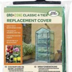 4 Tier Greenhouse Replacement Cover Heavy Duty PE with Zip Door