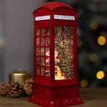 Santa in Phone Box Snowglobe - Image 4