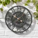 30cm Vintage Verdigris Mechanical Garden Wall Clock