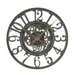 30cm Vintage Verdigris Mechanical Garden Wall Clock - Image 2