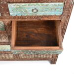 Carved Chest Of 10 Drawers Made From Reclaimed Teak - Image 6