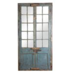 Glass Panelled Painted Indian Door From Shimla - 19th Century - Image 3