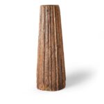 Fluted Teak Pillar Candlestick - 19th Century