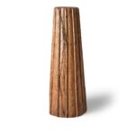 Fluted Teak Pillar Candlestick - 19th Century - Image 4