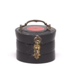 Regency Style Black Lacquer Pot From Rajasthan - 19th Century