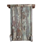 Painted Indo-Portugese Reclaimed Door From Diu - 19thC - Image 4