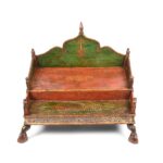 Painted Teak Singhasan From Bikaner -  India  - 19thC