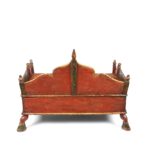 Painted Teak Singhasan From Bikaner -  India  - 19thC - Image 4