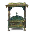 Painted Teak Singhasan from India – 19th Century - Image 10
