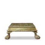 Painted Bajot Low Prayer Table From Gujarat - 19th Century
