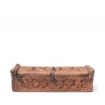 Carved Teak Harpa Box From Southern Rajasthan - Ca 1920's