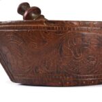 Carved Teak Opium Grinder -19thC - Image 6
