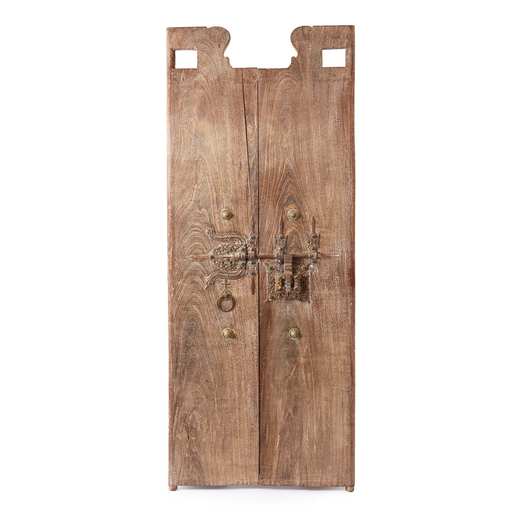 A00866 Iron Bound Jackfruit Door From Kerala - 19thC - Image 1