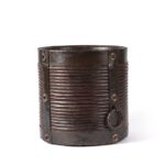 Iron & Jackfruit Wood Grain Measure From South India - 19thC