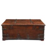 Iron Bound Indian Teak Chest From Gujarat - 18thC - Image 10