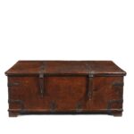 Iron Bound Indian Teak Chest From Gujarat - 18thC