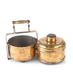 2 Tier Indian Vintage Brass Tiffin Box Set - Ca 1930 - Image 4
