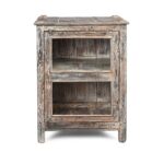 Vintage Indian Painted Glazed Display Cabinet - Ca 1920