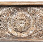Carved Blanket Chest Made From Painted Teak & Mango Wood - Image 4