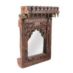 Carved Indian Window Mirror From Kutch - 19thC (46 x 63cm) - Image 3