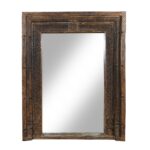 Carved Indian Door Mirror From Andhra Pradesh - 19thC