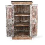Reclaimed Teakwood Cabinet With Old Paint - Image 3