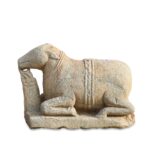 Carved Granite Nandi Bull From South India - 18th Century or Earlier