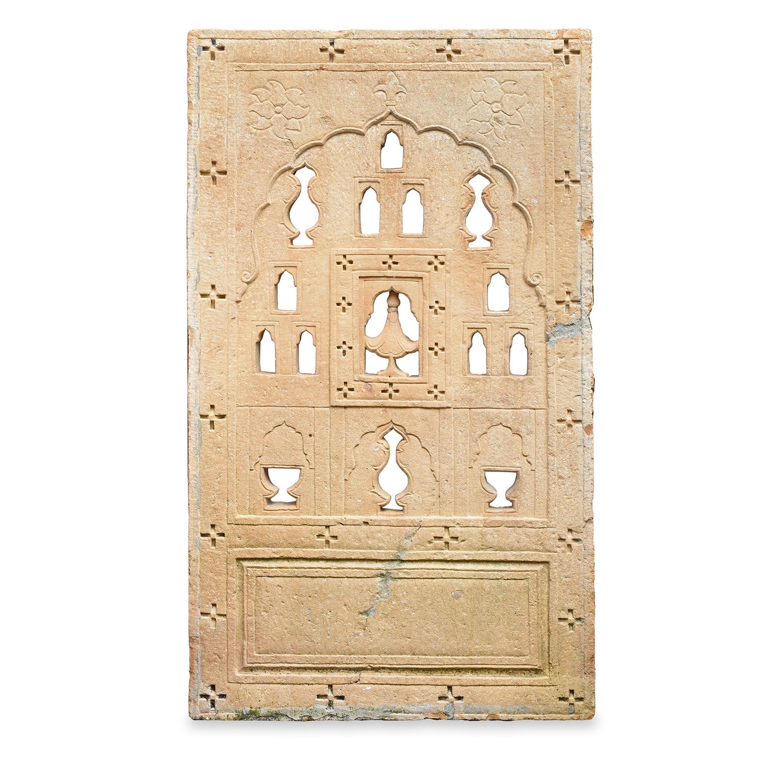 A01353 Carved Stone Mughal Jharoka From Jaisalmer - 19th Century - Image 1