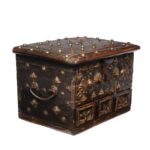 Brass Studded Rosewood Jewellery Box From Kutch - 19thC - Image 2
