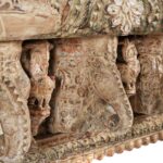 Painted Long Console Table Made From Reclaimed Teak - Image 9