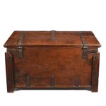Iron Bound Indian Teak Chest From Goa - 19thC - Image 9