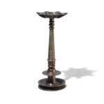 Brass Oil Lamp From The Deccan - 19th Century