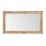Rustic Bleached Wooden Mirror From Rajasthan - Image 2