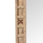 Rustic Bleached Wooden Mirror From Rajasthan - Image 6