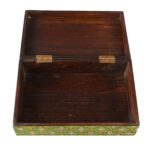 Hand Painted Rajasthani Keepsake Box - Mughal Green - Image 8