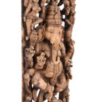 Carved Wood Ganesha Statue From Tamil Nadu - Image 6
