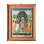 Framed Jaipur School Painting Of Krishna & Radha - 19th Century - Image 9