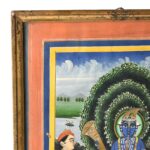 Framed Jaipur School Painting Of Krishna & Radha - 19th Century - Image 3