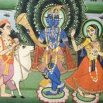 Framed Jaipur School Painting Of Krishna & Radha - 19th Century - Image 5