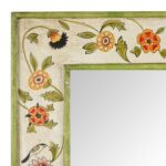 Hand Painted Chintz Style Mirror From Rajasthan - Image 4